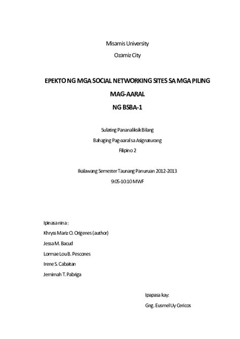 disertasyon halimbawa|Filipino Dissertations .